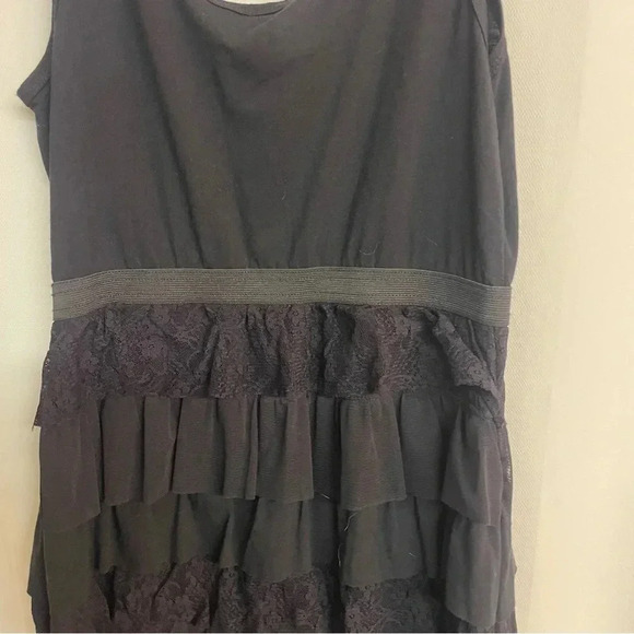 Xhilaration black sleeveless ruffled skirt dress size large - Picture 5 of 7